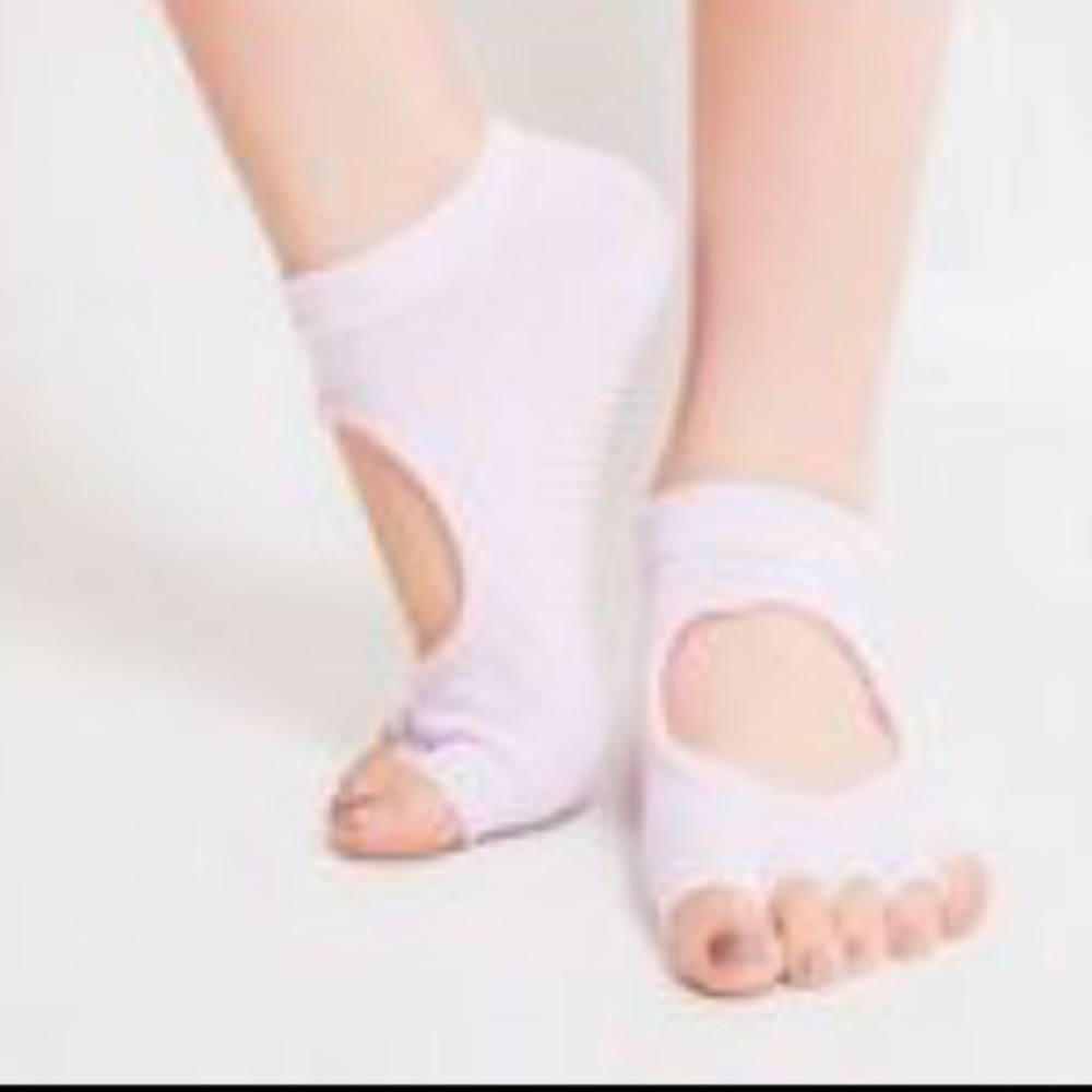 Pale Pink Yoga Socks 3 pairs