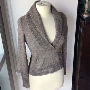 . 💙NEW PRICE💙 J.Crew brown shawl collar sweater