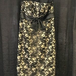 White House|Black Market Black & Cream dress