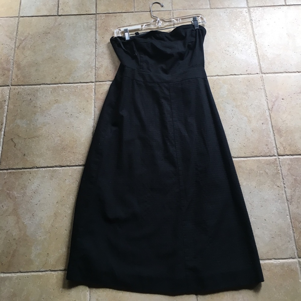 Strapless black dress