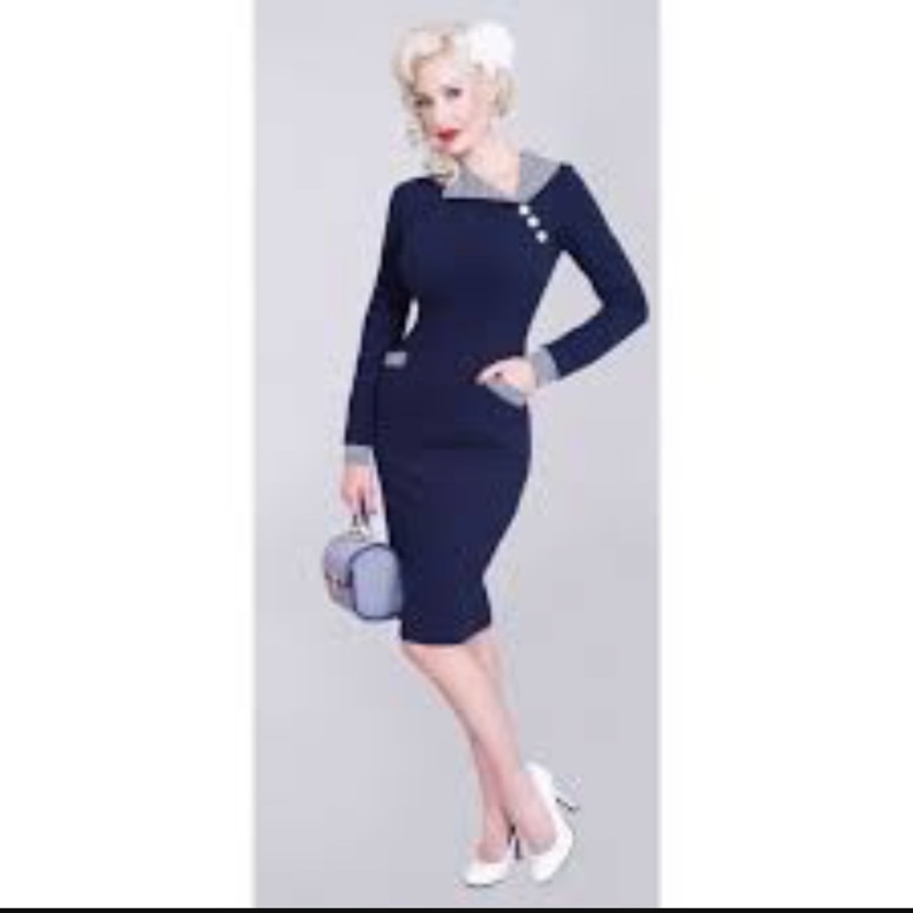 Navy blue sailor dress