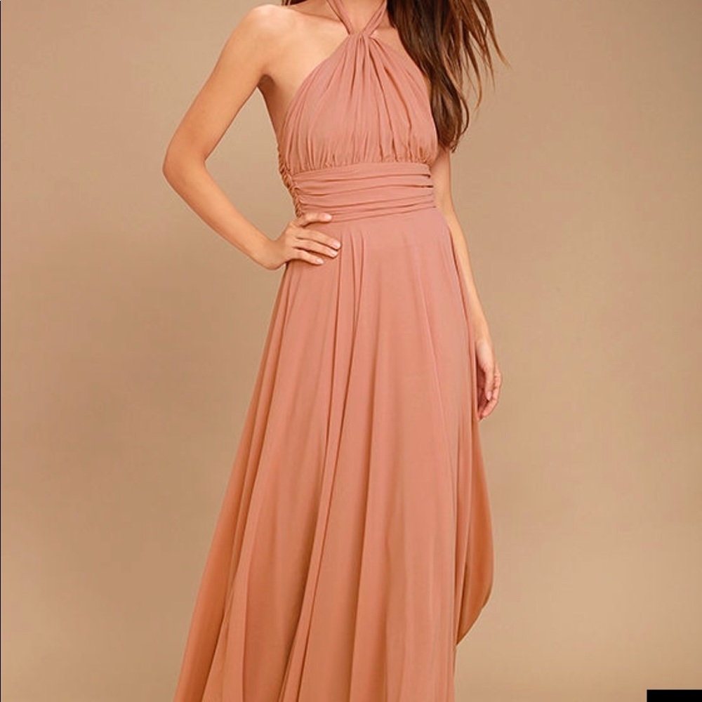 NEW! Lulu's Halter Maxi Dress