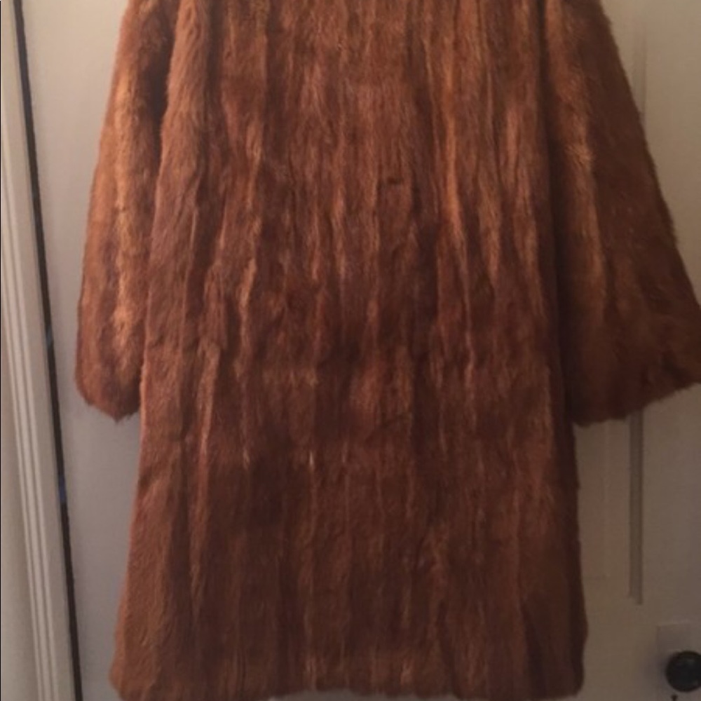 Vintage brown fur coat S/M - Picture 2 of 8