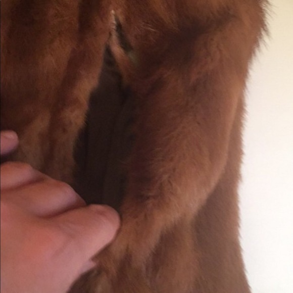 Vintage brown fur coat S/M - Picture 7 of 8