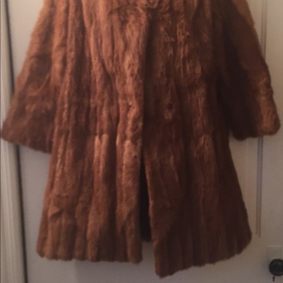 Vintage brown fur coat S/M - Picture 4 of 8