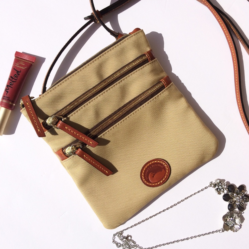 Dooney & Bourke Nylon Triple Zip crossbody purse