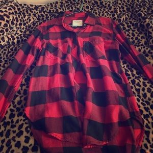Abercrombie and Fitch red buffalo plaid flannel