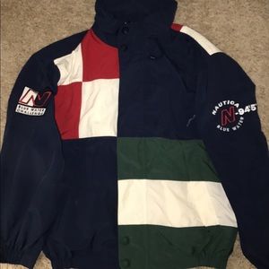 Vintage nautica blue water challenge windbreaker