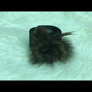 Faux fur band bracelet