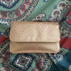 Steve Madden Gold Glitter over the shoulder purse