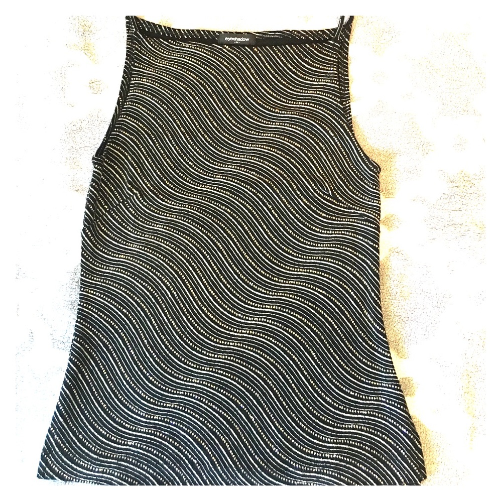 Black/Silver Sparkles Top