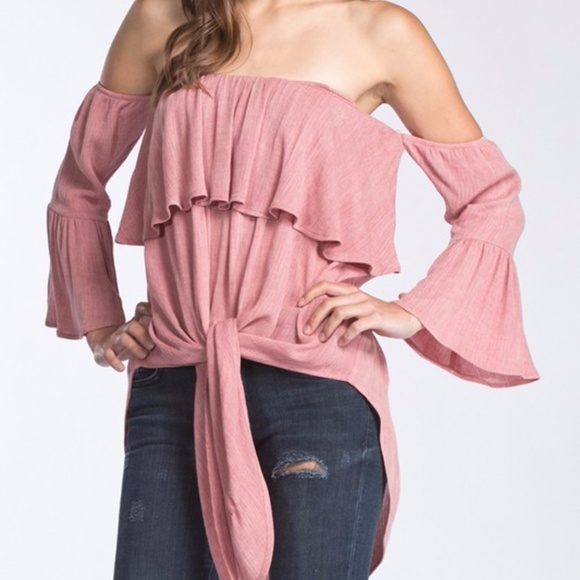 Off Shoulder Ruffle Top - Picture 3 of 6