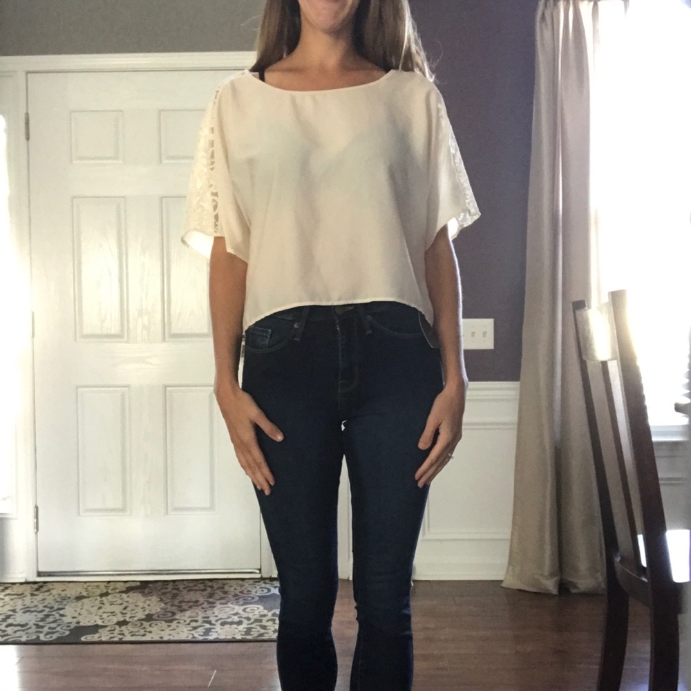 High lo polyester top