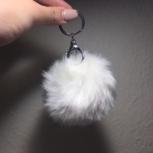 Puff ball key chain