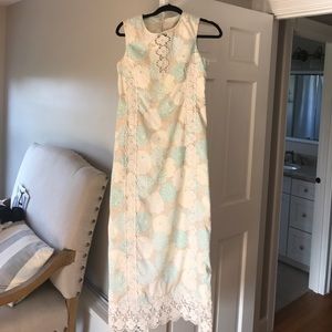 Long lilly pulitzer dress with lace detail