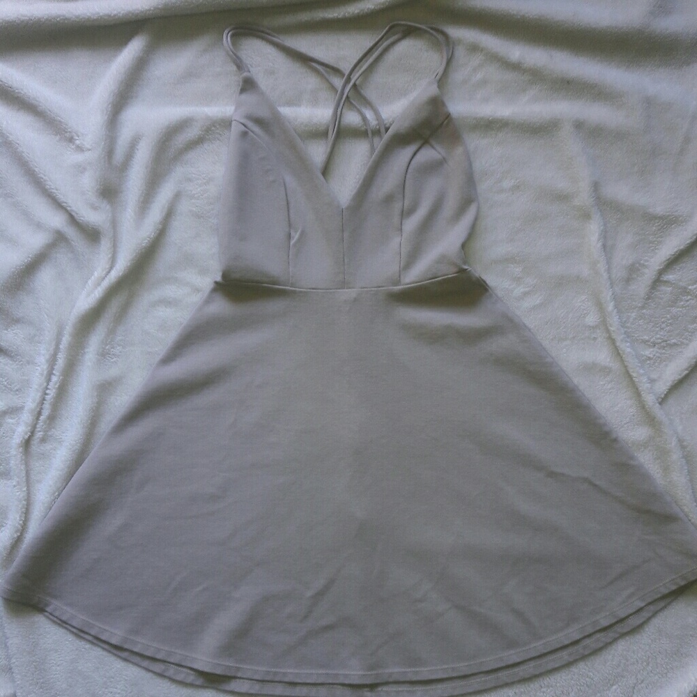 Tan Akira Flare Dress Small