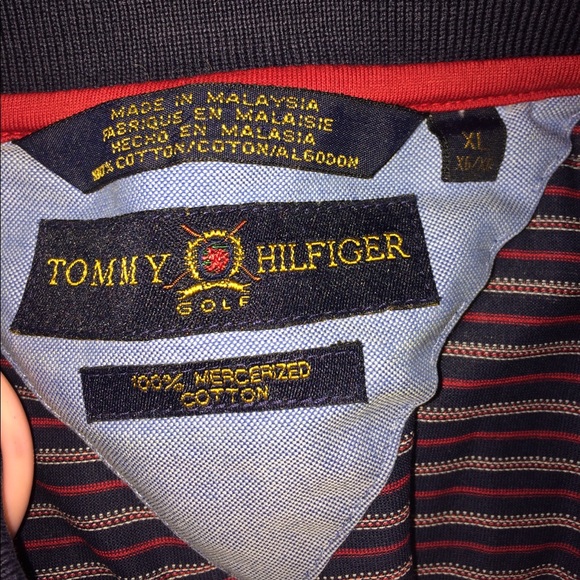 sale Tommy Hilfiger striped Golf polo xl - Picture 5 of 6