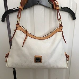 Dooney & Bourke white logo handbag