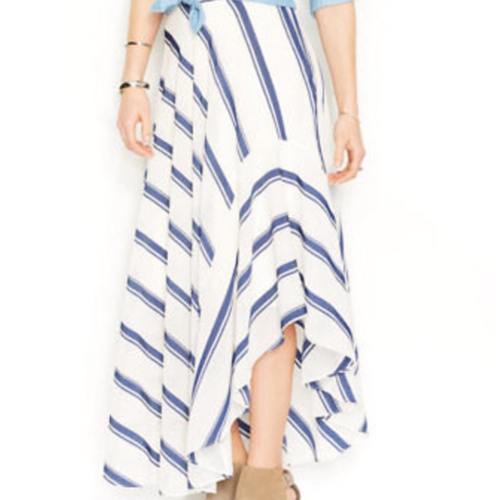 Asymmetrical maxi skirt with a flare