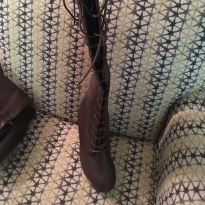 Torrid Lace Combat knee boots. Never worn