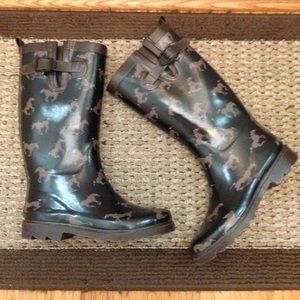 Ladies Horse Design Rain Boots