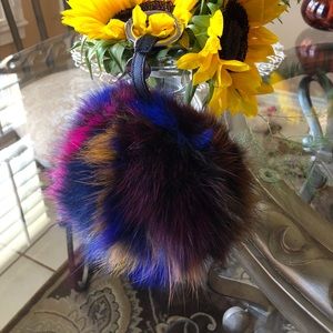 Jocelyn Fur Pom-Pom Bag Charm