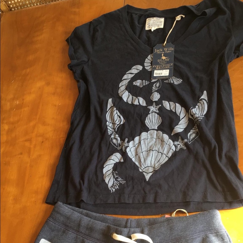 Jack wills set of shirt and shorts size 6