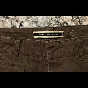 Olive green moto pants