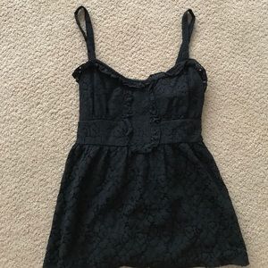 Black lace tank top