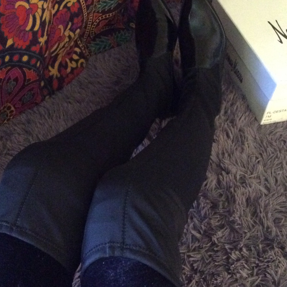 Black knee high boots