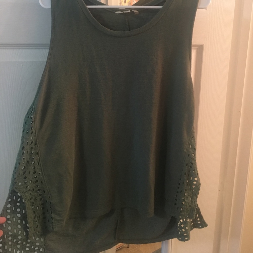 Olive green tank top