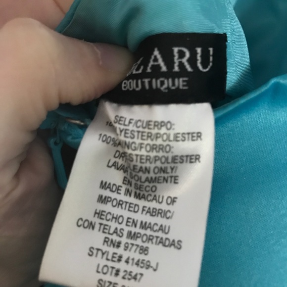 Blue formal gown size 3/4 - Picture 7 of 8