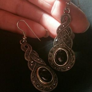 $17 elegant black dangles