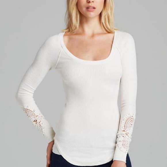 Free People Tops - Free People White Cuff Thermal