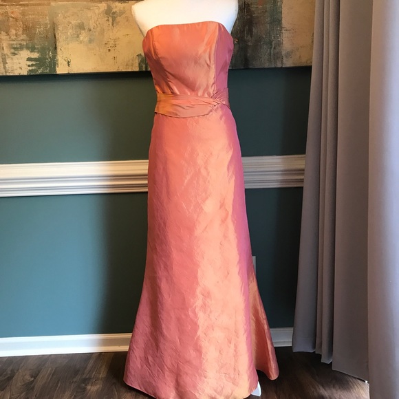 Jim Hjelm Formal Gown Sz 6 Long Sleeveless Orange - Picture 2 of 8