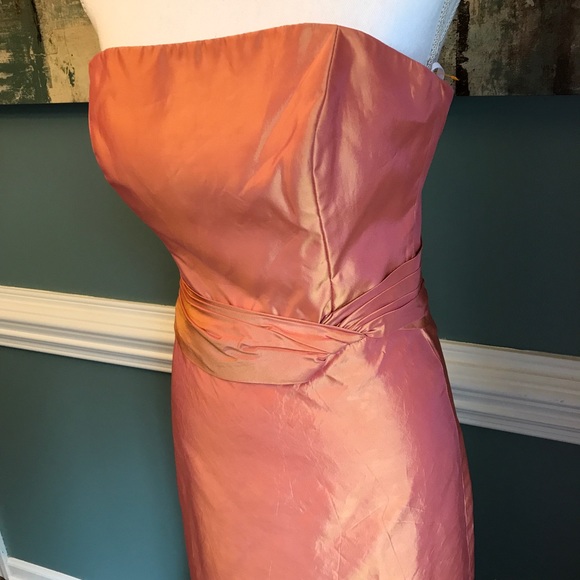 Jim Hjelm Formal Gown Sz 6 Long Sleeveless Orange - Picture 4 of 8