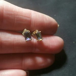 $55 diamond and tanzinanite studs