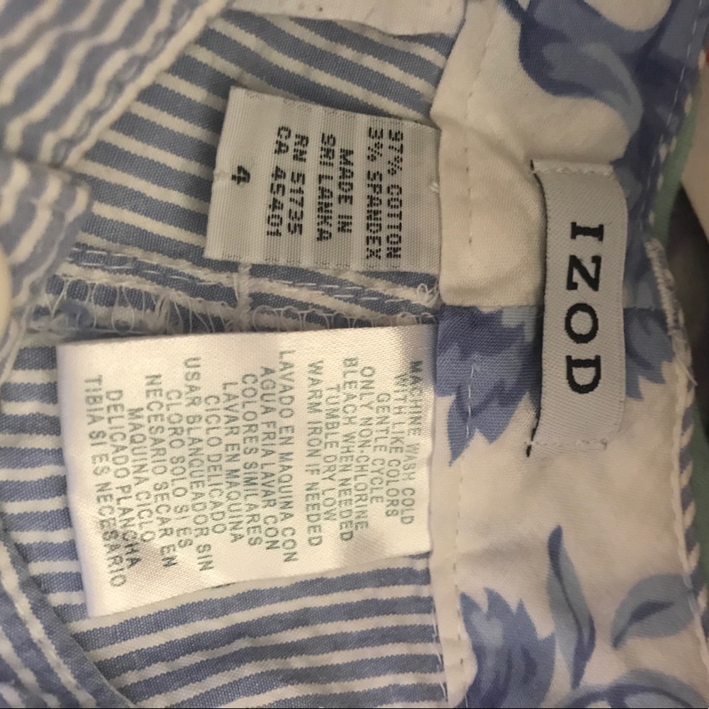 Izod seersucker ladies shorts