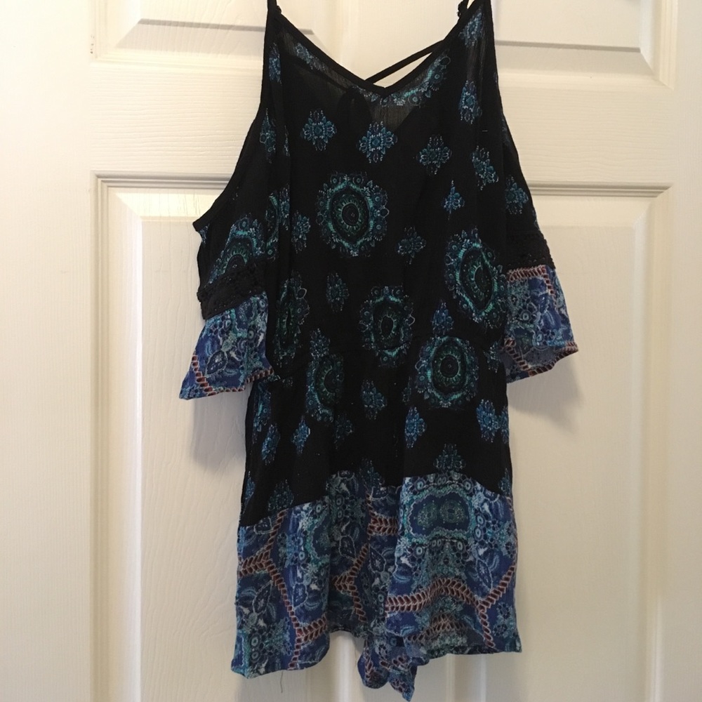 Cold shoulder romper
