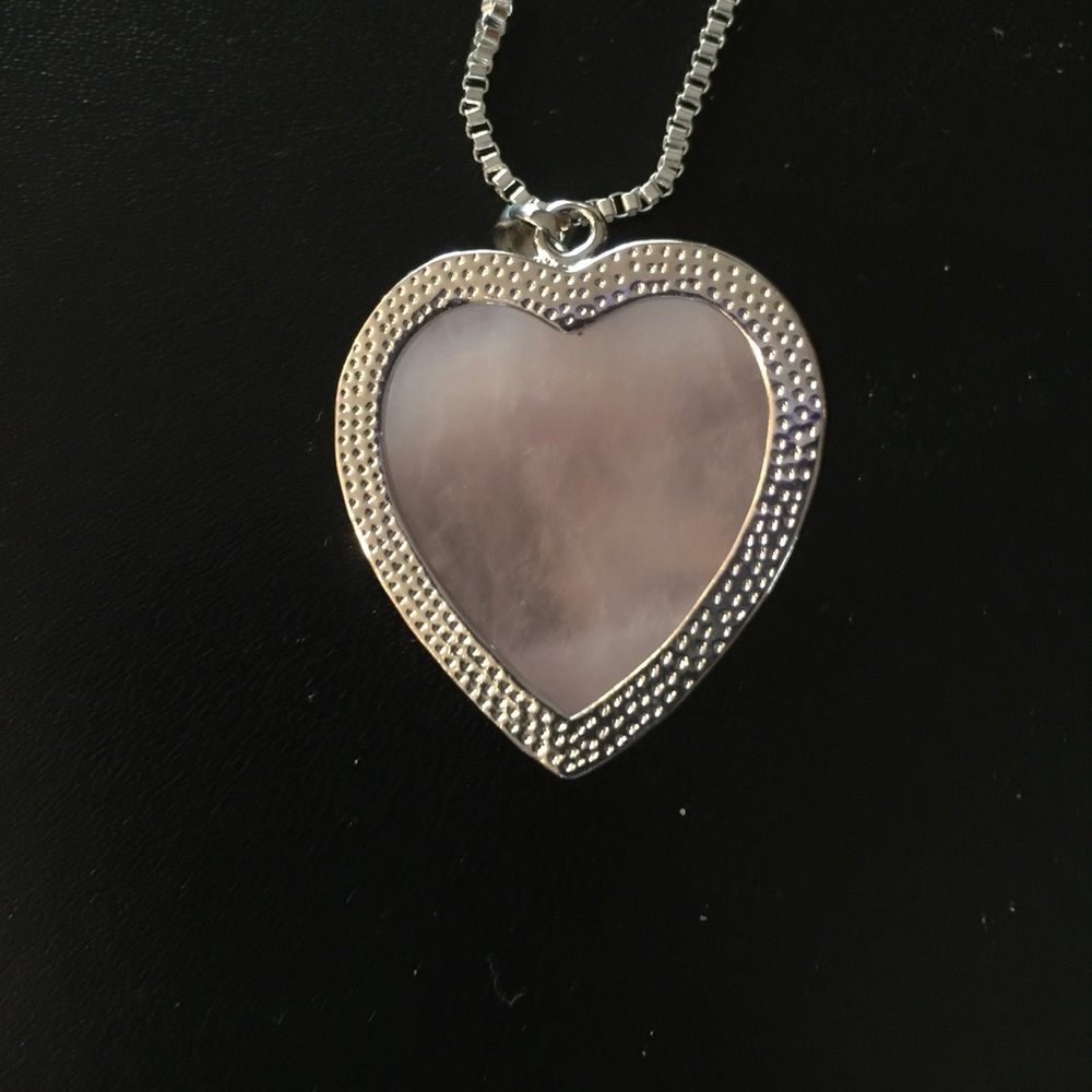 Genuine Rose Pendant w/Silver Rose & bird designs - Picture 2 of 2