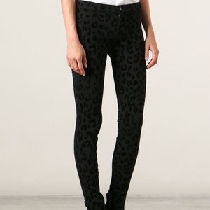 J Brand black leopard pattern skinny jean