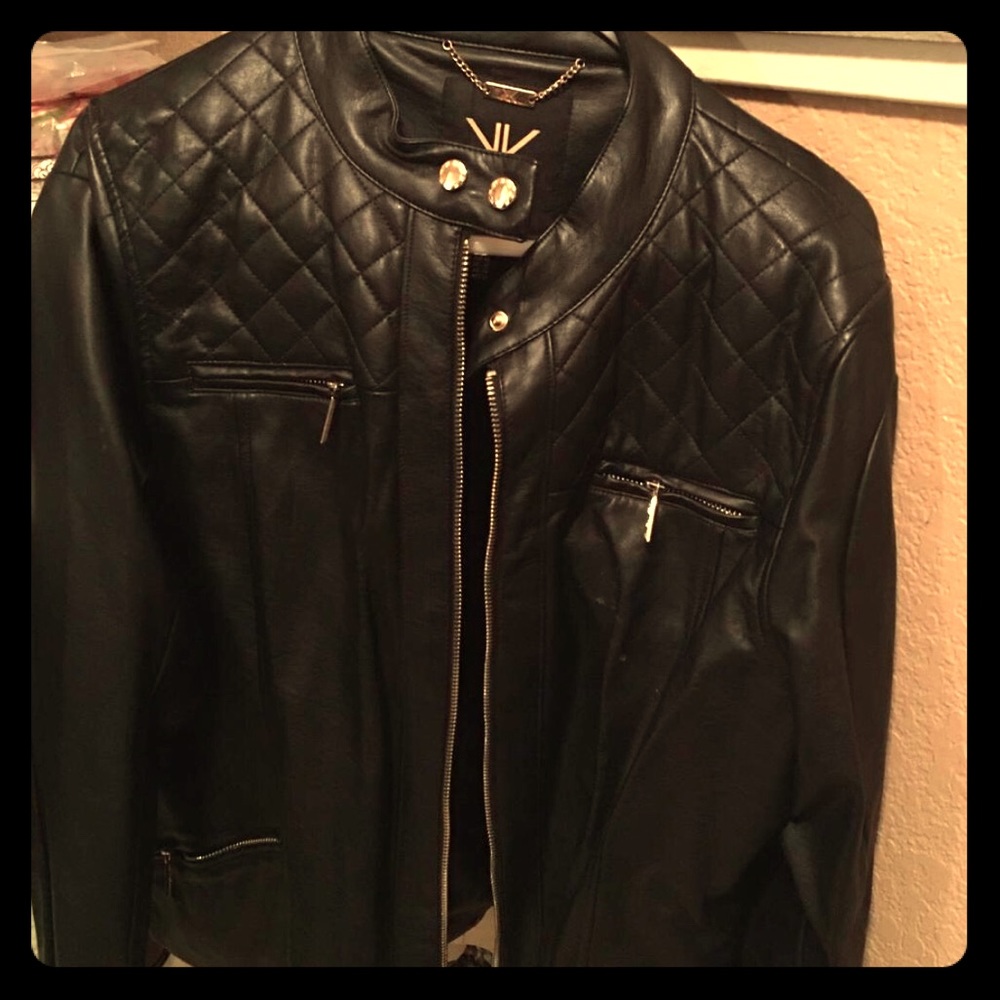 Black leather jacket