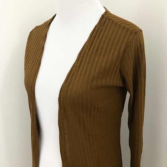 Golden Haze Slit Longline Cardigan - Picture 2 of 6