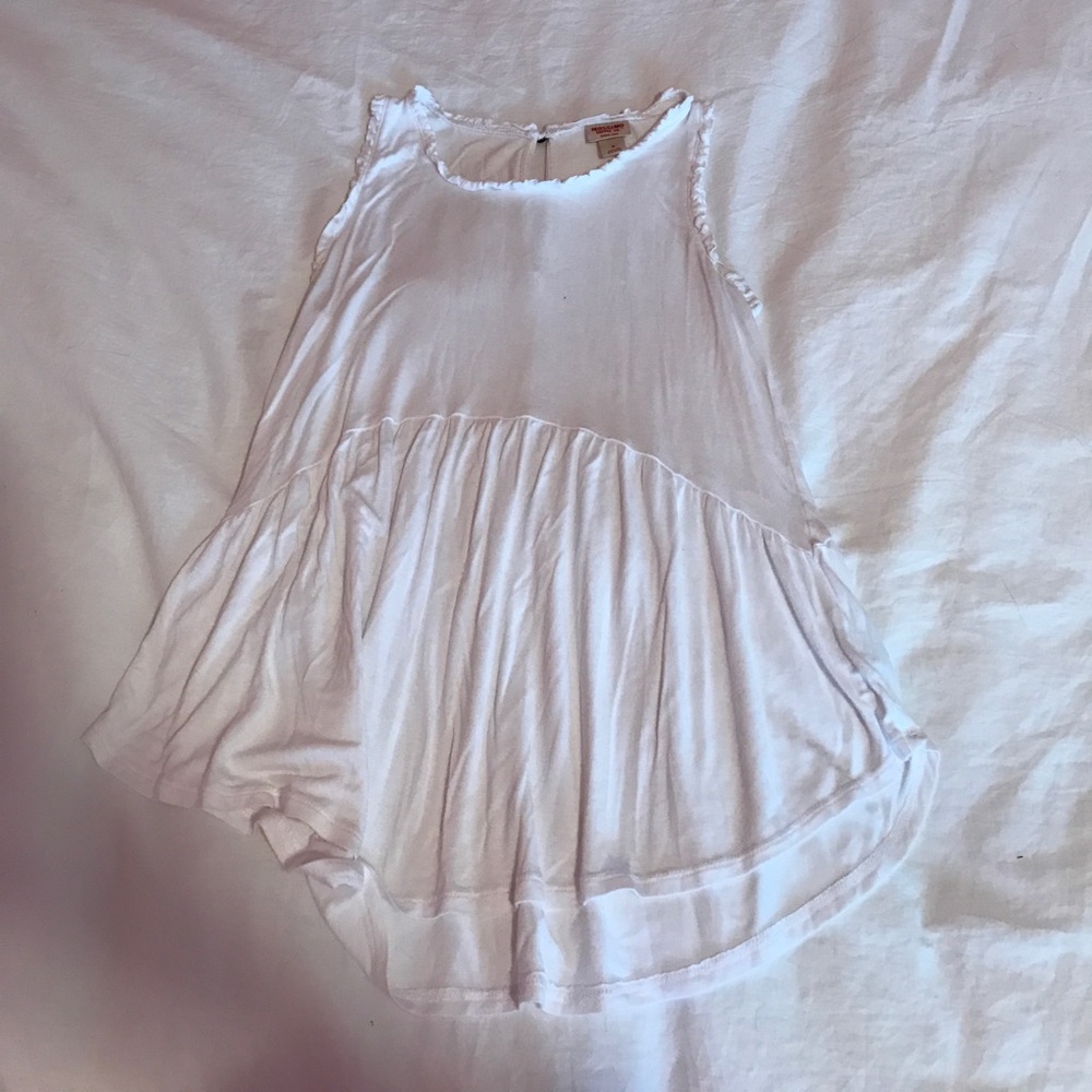 White Flowy Tank Top