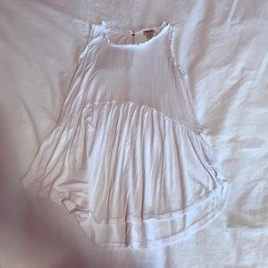 White Flowy Tank Top