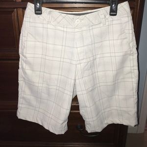 White Under Armour golf shorts