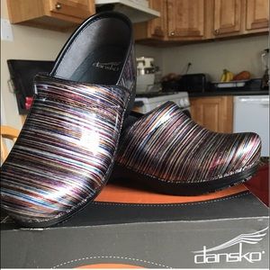 Dansko Multi-Print Stripe Nurse Clogs