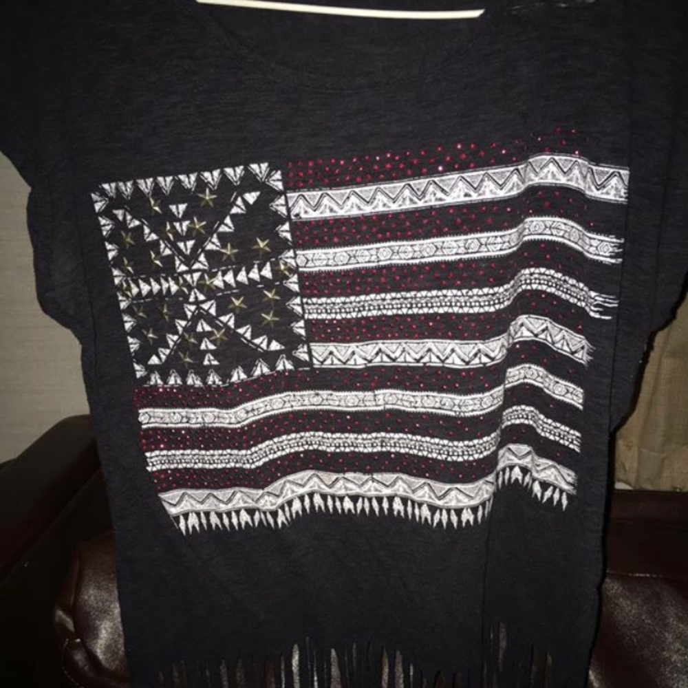 🇺🇸🌟Patriotic Fringed Top🌟🇺🇸