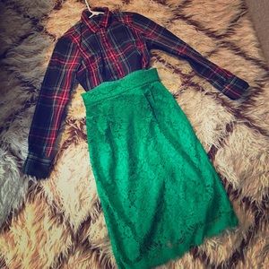 J.Crew button-down plaid shirt