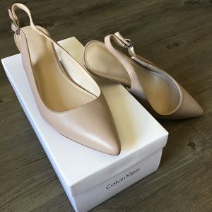 Calvin Klein Leather Kitten Heels